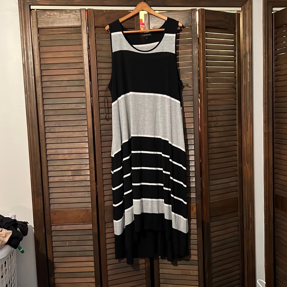 Sleeveless, striped dress